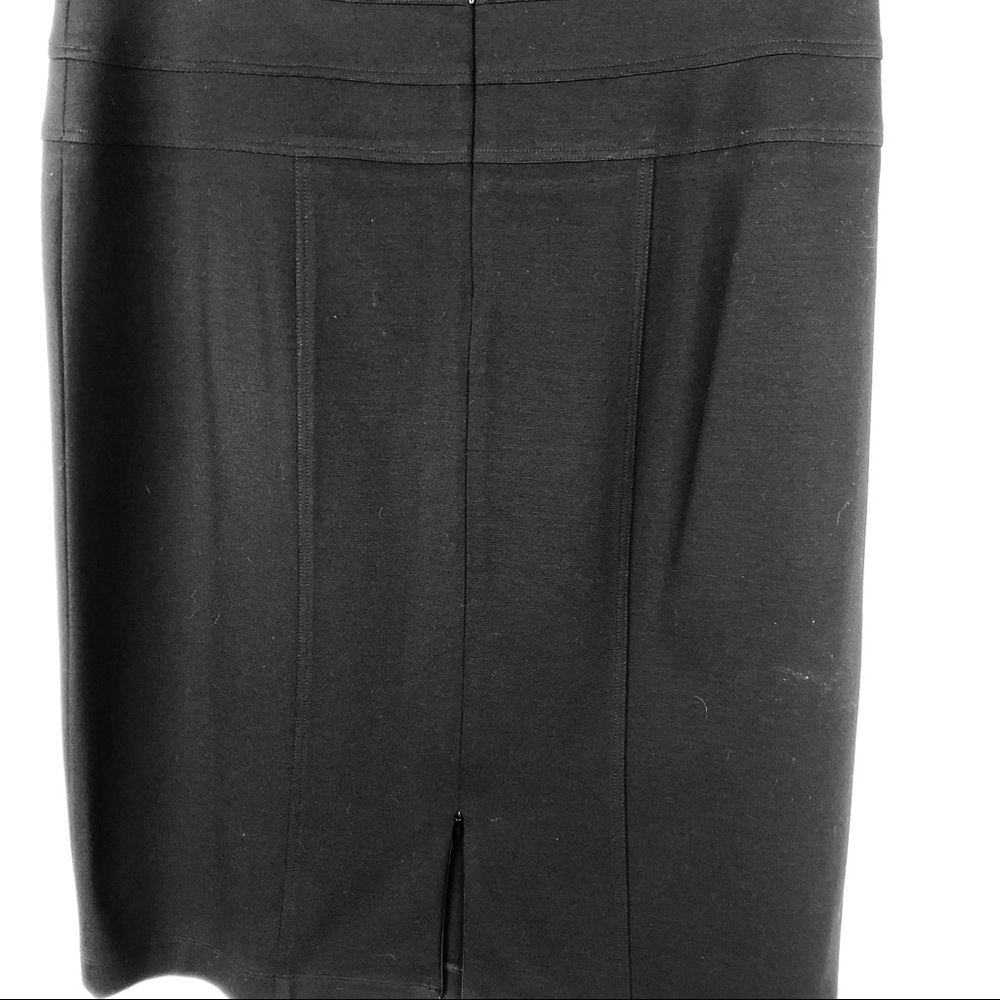 CAbi Skirt Solid Black Pencil 14, Zip Center Back